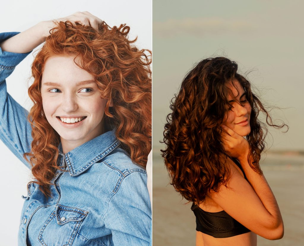 mujeres con cabello ondulado